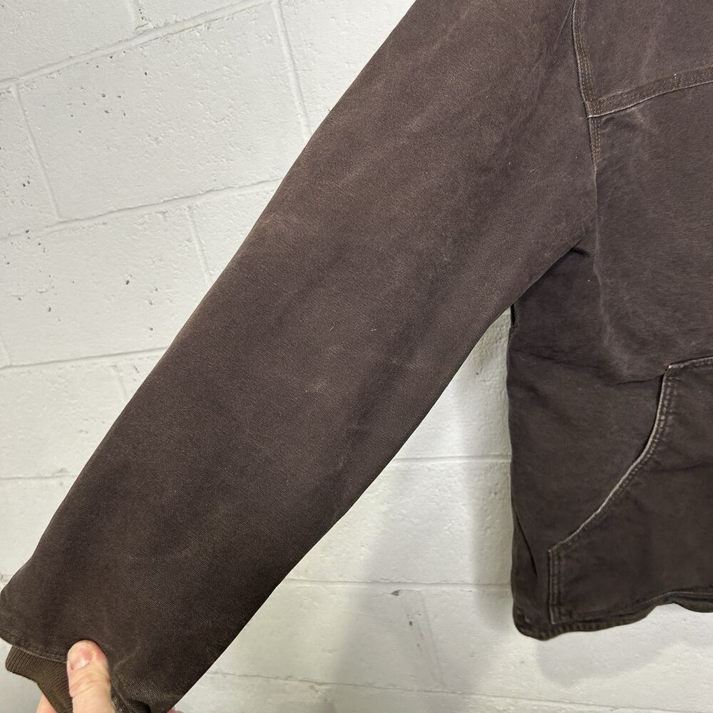 Vintage Carhartt Sherpa-Lined Ridge Jacket “Dark Brown” C61 - Picture 5 of 14